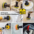 Holikme Drill Brush Attachments Set: Power Scrubber Brush with Long Attachment for Grout, Tiles, Sinks, and Bathtub