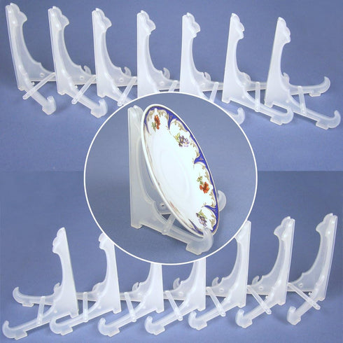 Clear Frosted Locking Bar Easels, Pack of 15, 4 Inch High