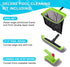 Swimming Skimmer Net,17.5" Sepetrel Deluxe Pool Cleaning Kit Including Rubber Edge Pool Brush Head & Hand Scrub