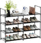 FIDUCIAL HOME 4 Tiers Shoe Rack Organizer 16-20 Pairs Stackable Shoe Storage