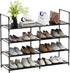FIDUCIAL HOME 4 Tiers Shoe Rack Organizer 16-20 Pairs Stackable Shoe Storage