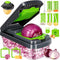 Yusshn Vegetable Chopper,12-in-1 Multifunctional Food Chopper,Professional Onion Chopper with 7 Blades,Vegetable Cutter with