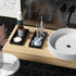 BBK Bathroom Vanity Tray 7.8 in - 2 Pack(Small) Silicone Bathroom Tray for Counter, Perfume Key Trinket Ring Tray, Decor Soap Dispenser Countertop Tray for Kitchen Sink Organization (Black) by BBK