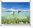 5x7 Floating Acrylic Picture Frame with Chrome Standoff, Double Panel Wall Mount for Picture Up To 5x7 Inches.