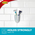 Command 1-Holder, 1- Bath Razor Holder, Clear Frosted, Water-Resistant Strip, Organize Damage-Free