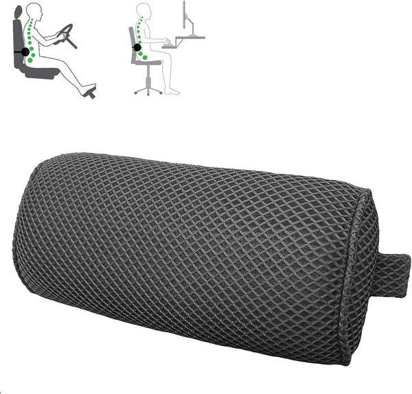 Esme L&H Lumbar Roll for Office Chair, Breathable 3D Fabric Back Support Roll for Lower Back Pain Relief