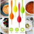 Shappy 4 Pieces Silicone Mixing Spoon Spatula Scrapers for Cooking, 10.6 Inch Heat Resistant Large Non Stick Basting