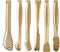 Gold Plated Mini Serving Tongs Set, 6-Inch Stainless Steel Appetizers Tongs, Set of 6