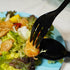 Plastic Serving Utensils Set, 18 Piece, 9" Black Cutlery for Parties and Events