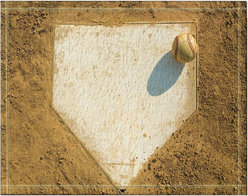 NYMB Sport Decor Old Baseball on Home Plate Bath Rug - Non-Slip Floor Mat for Indoor Outdoor Entryways, 60x40cm