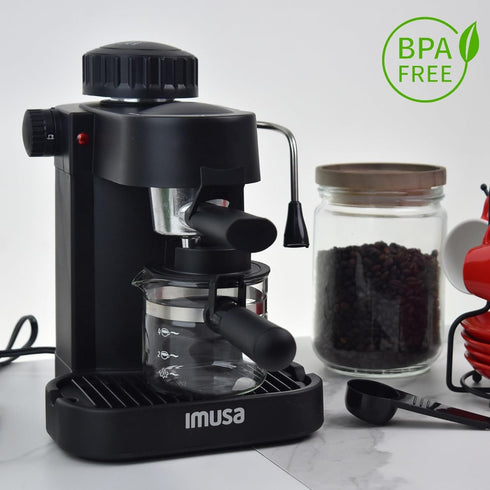 IMUSA USA GAU-18202 4 Cup Espresso/Cappuccino Maker, 120 Volts, Black