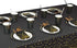 Gexolenu 4 Pack Black and Gold Plastic Tablecloths, 54" x 108" for Rectangle Tables, Party Covers for Graduation