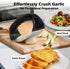 SetStainless Garlic Press Rocker Steel Garlic Mincer Tool with Garlic Peeler and Cleaning Brush Kitchen Gadgets