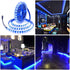 ALITOVE 16.4ft 5050 Blue LED Flexible Strip Ribbon Light Black PCB DC 12V 5M, Waterproof IP65