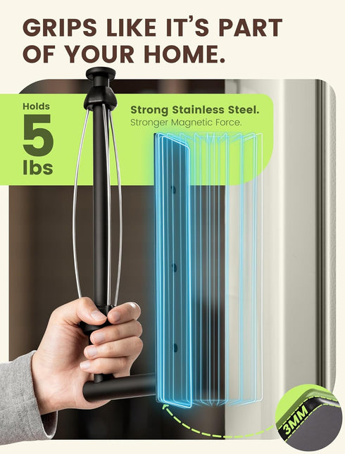 INMAKER Magnetic Paper Towel Holder, Strong Magnet Paper Towel Holder for Fridge, Kitchen, RV, Garage, Grill with Self