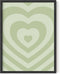 HAUS AND HUES Sage Green Wall Decor, Aesthetic Heart Posters for Bedroom or Dorm - Unframed 12" x 16"