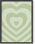 HAUS AND HUES Sage Green Wall Decor, Aesthetic Heart Posters for Bedroom or Dorm - Unframed 12" x 16"