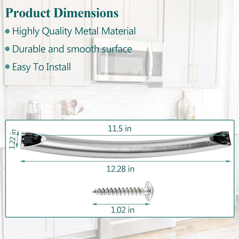 Upgrade DE94-02933A Microwave Door Handle - Compatible with Samsung ME19R7041FS ME18H704SFS, Replaces DE94-04309A