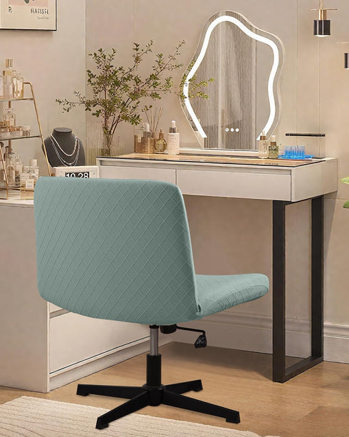 Armless YISUN Waterproof Criss Cross Chair Cover, Stretch Jacquard Chair Slipcover Washable Removable Office Desk Chair