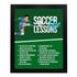 Soccer Life Lessons Motivational Wall Print, Positive Affirmations Decor for Home, Locker Room, Classroom, Dorm,
