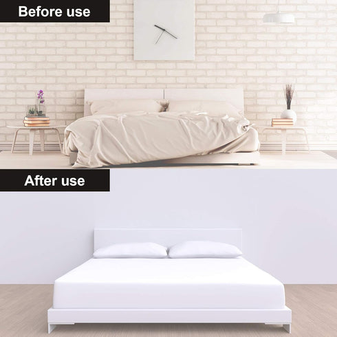 Jetec Plastic Head Double Pins for Bed Skirt Holding, 30 Pieces White Furniture Chair Leg Brooch Glide Nails
