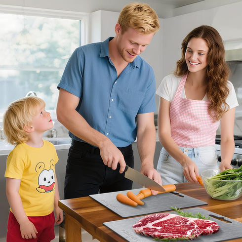 Kitchen,100% (12"L 9"W) Titanium Cutting Board for Pure Titanium Cutting Board Non-Toxic Hygiene Dishwasher-Safe Food
