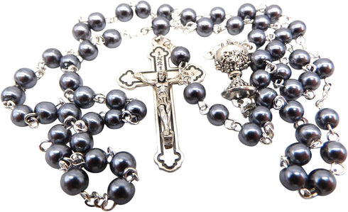Westman Works First Holy Communion Rosary Beads with Metal Crucifix & Center