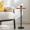 OYEAL Drink Side Table Small Round Cocktail Table for Patio Outdoor Pedestal