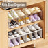 Copidrum Closet Organizer(2PACK) Clear Kids Shoe Rack Holder for Storage Organizer Stackable Shoes Shelf Dividers