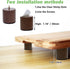 Cutting Board Feet, Walnut Chopping Board Feet, Cutting Board Feet Non Slip, Self Adhesive Feet, Wooden Cutting Board Legs with Screw (Walnut Short) by ANFU