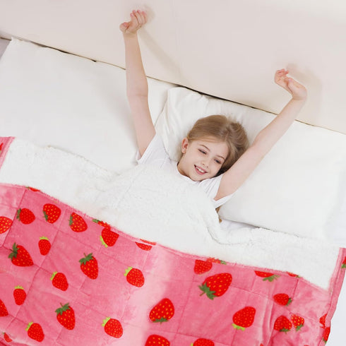 7 41"x 60",Soft 60-90lbs, Aemicion Kids Weighted Blanket pounds Twin Size Sherpa Fleece Heavy Blanket for Sleeping
