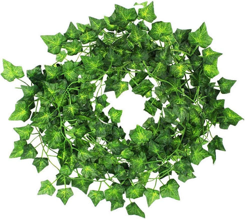 KUPOO 12 Strands 84 Feet Artificial Ivy Leaf Plants Vine Hanging Garland for Wedding Party Decoration