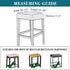 ANWUCHEN Rectangle,4 Pack Counter Stool Covers Stretch Waterproof PU Rectangle Bar Stool Covers Elastic Vanity Stool