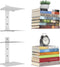 Mefirt Invisible Floating Bookshelves for Wall, 4 Tier Vertical Spine Book Tower,