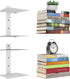 Mefirt Invisible Floating Bookshelves for Wall, 4 Tier Vertical Spine Book Tower,