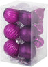 SLEETLY 28pk Purple Christmas Ornaments - Shatterproof Plastic Balls, Icicles, and Snowflakes