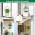 3-5.5 Inch Hanging Planter for Indoor Plants, Black Plant Hanger Indoor with Sturdy Wood Base, Modern Boho Macrame