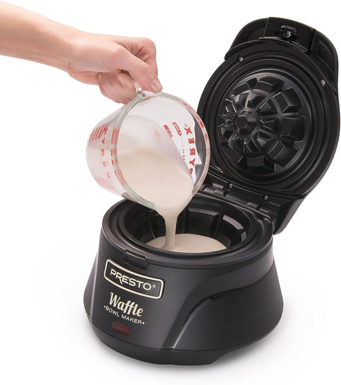 Presto Belgian Waffle Bowl Maker - Black, 9.3 x 8.25 x 5.25 inches