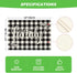 Artoid Mode Love Family Together Home Buffalo Plaid Placemats for Dining Table, 12 x 18 Inch Set of 4 Holiday Vintage