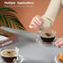 Set, 6 Pack 7OZ/210ML, Glass Teacup and Saucer Coffee Mug with Stainless Steel Spoon Suitable for Espresso Juice