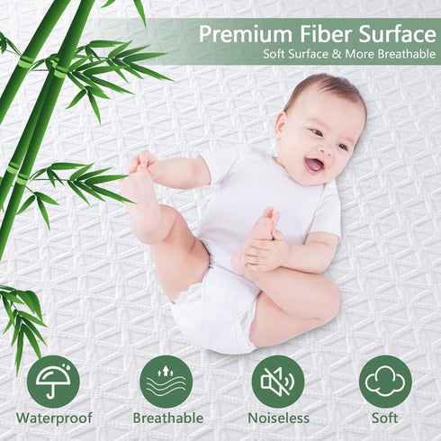 Premium 100% Waterproof Mattress Protector, Twin XL Size, Breathable Bed Cover, Smooth Soft Washable