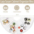 Set 4, 10"x 9.5"x 4" 4" 1/8 URALFA Lazy Susan Organizers of Corner Cabinet Organizer, Plastic Transparent Kitchen