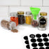 CycleMore 15 Pcs 4oz Glass Mason Spice Jars - Empty Spice Bottles with Labels, Shaker Lids, and Accessories