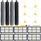 14 Pack Replacement Parts for iRobot Roomba 800 900 Series, 2 Debris Extractors, 6 Filters, 6 Side Brushes & Screws