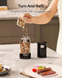 Set 5-Level 4.5oz TOMEEM Electric Salt and Pepper Grinder Rechargeable with LED Power Indicator, Adjustable Grinding
