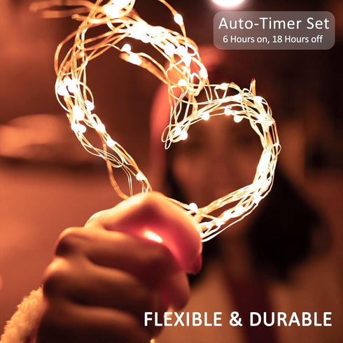 Beieverluck 10 Pack 33FT 100 LED Fairy Lights Battery Operated Fairy Lights with Remote and Timer Waterproof String