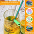Lazycorner 16 Pcs Reusable Metal Straws, 8.5" 10.5" Stainless Steel Straws with Silicone Tips and Travel Case