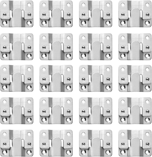LIKERAINY Heavy Duty Large Metal Flush Mount Brackets - Sectional Interlocking Connector for Furniture, 20 Pairs