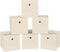 Foldable Storage Cubes Bins, 11 Inch Cloth Storage Box Organizer with Dual Handles for Home, Set of 6, Creamy-White