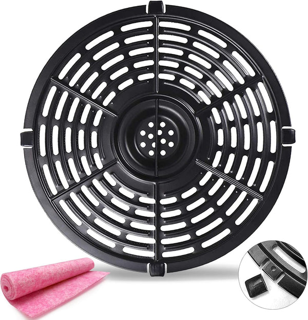 Air Fryer Replacement Parts Tray: Upgraded 5.0QT Round Grill Crisper Plate Non-Stick Coating Accessories for Gowise